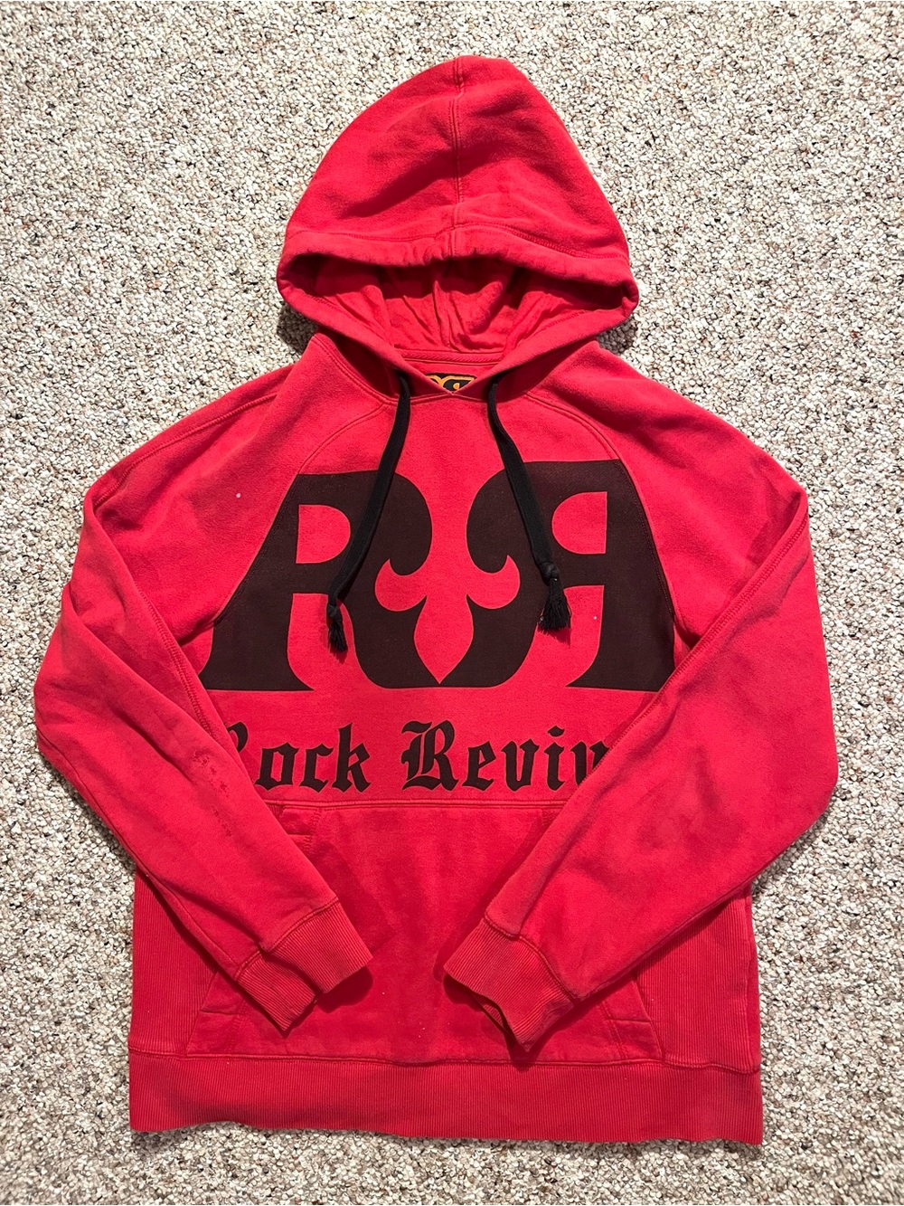 Rock Revival Red Hoodie with Black Logo